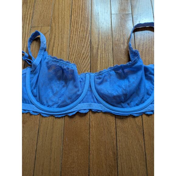 Cosabella Never Say Never Balconette Bra Blue Lace 32E - Picture 4 of 5